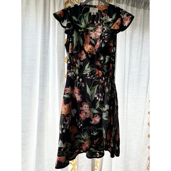 Anthropologie Hibiscus Floral Wrap Dress (Size 4) Hi There from Karen Walker - Picture 2 of 9